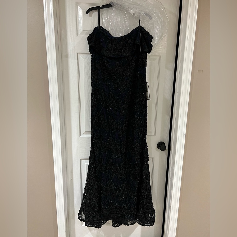 Black and Navy Evening Gown